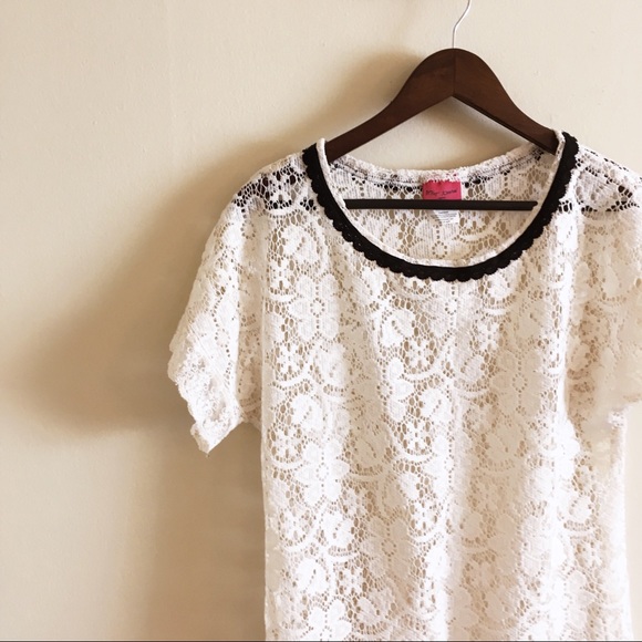 Betsey Johnson Lace Dress Swim Cover Collar XS-S - Picture 5 of 6